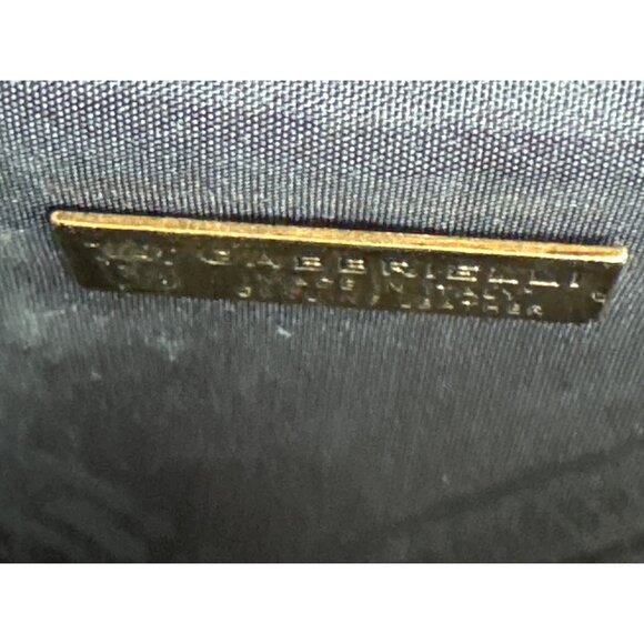 Vintage Gabrielli Black Leather Bix Bag Purse Gold Hardware - Picture 7 of 7